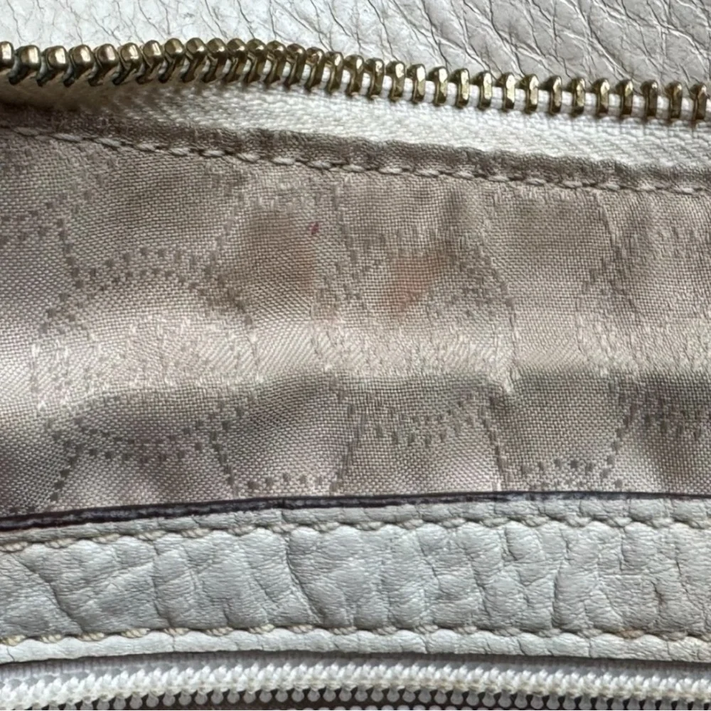 MICHAEL Michael Kors Cream White Pebbled Leather Shoulder Bag